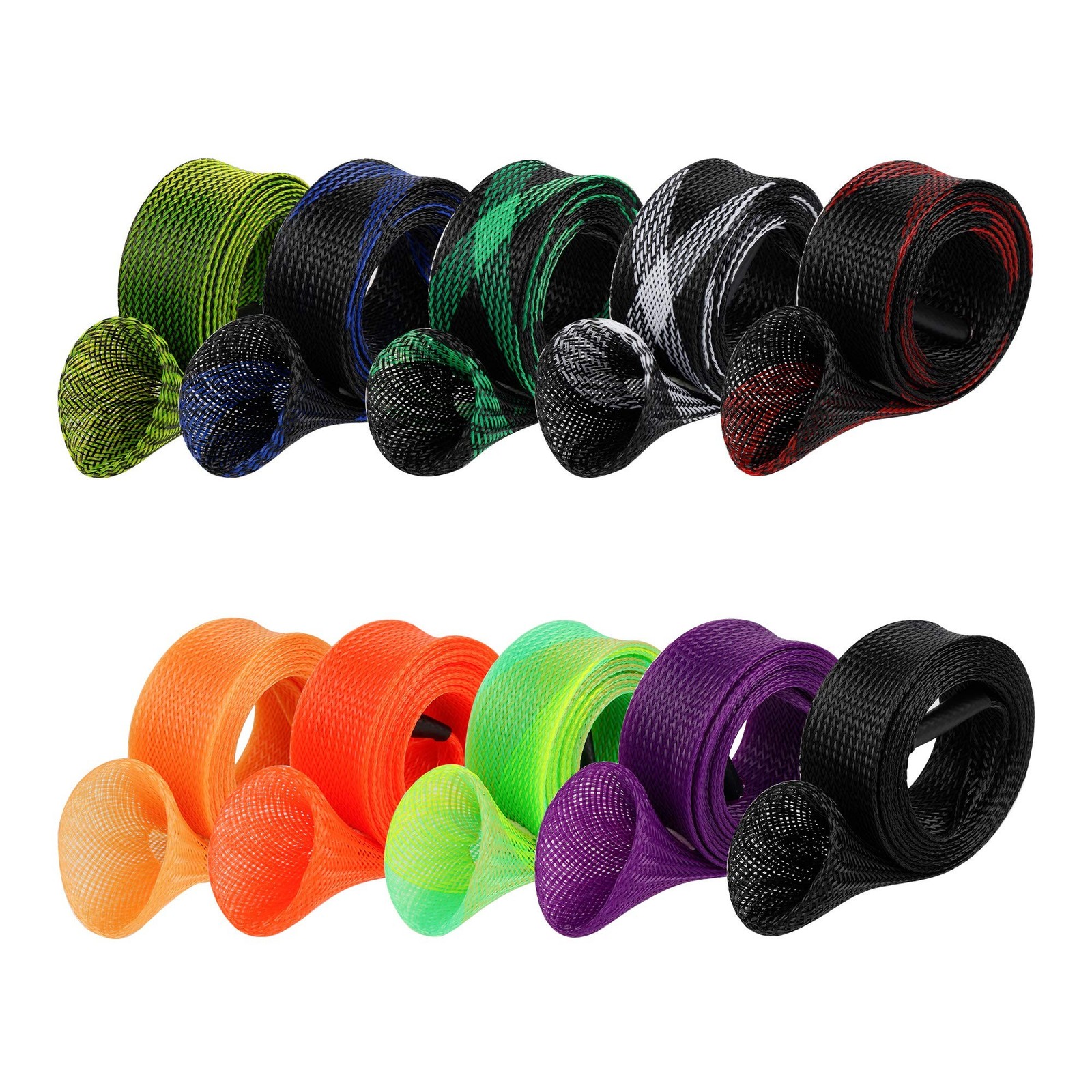 10Pcs Rod Sock Fishing Rod Sleeve Cover Protector Gloves Tools. Flat or Point…