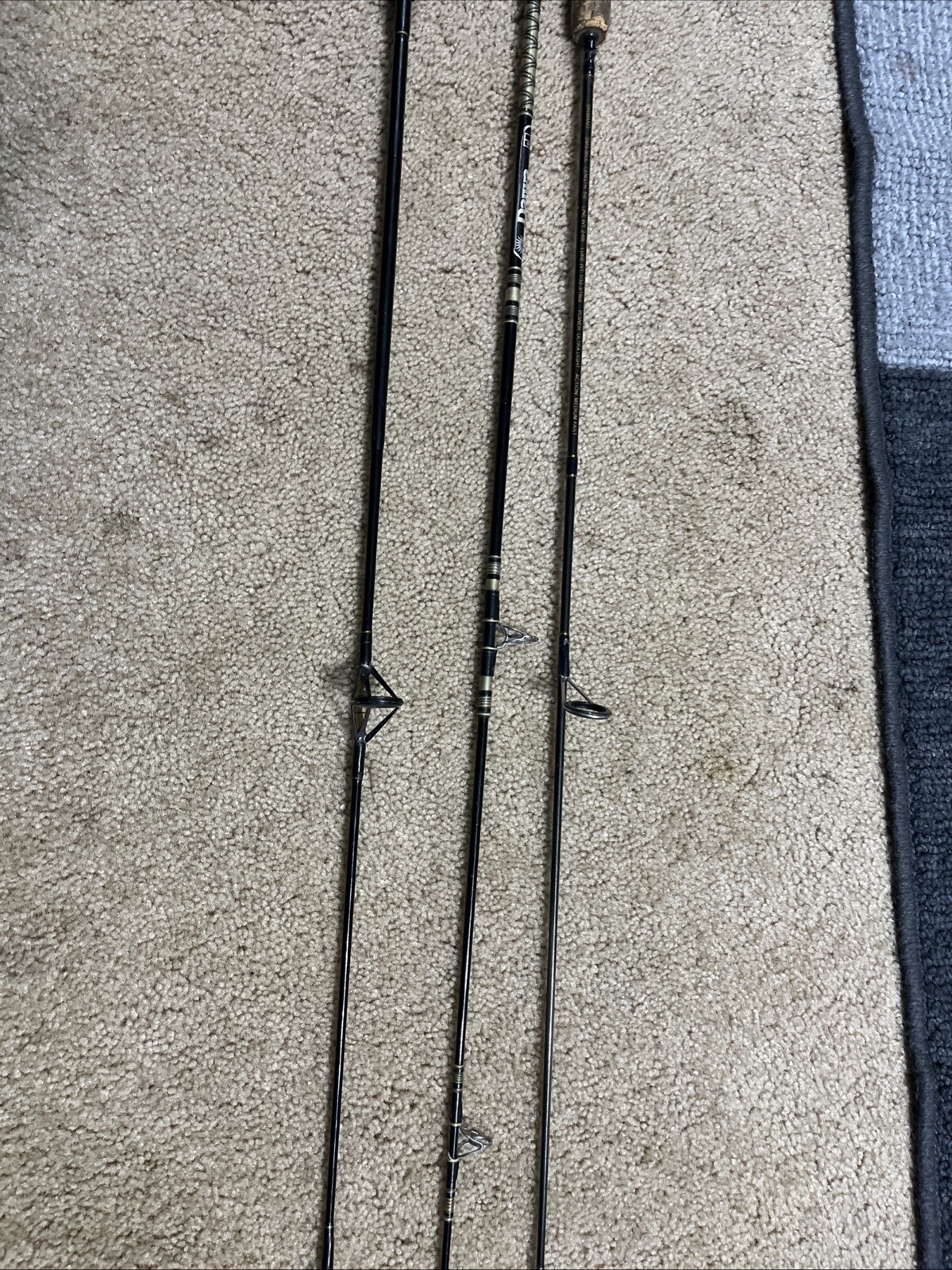 3x Fishing poles – Shimano SMS-56UL, Daiwa MC-38, & South Bend EliteES-201