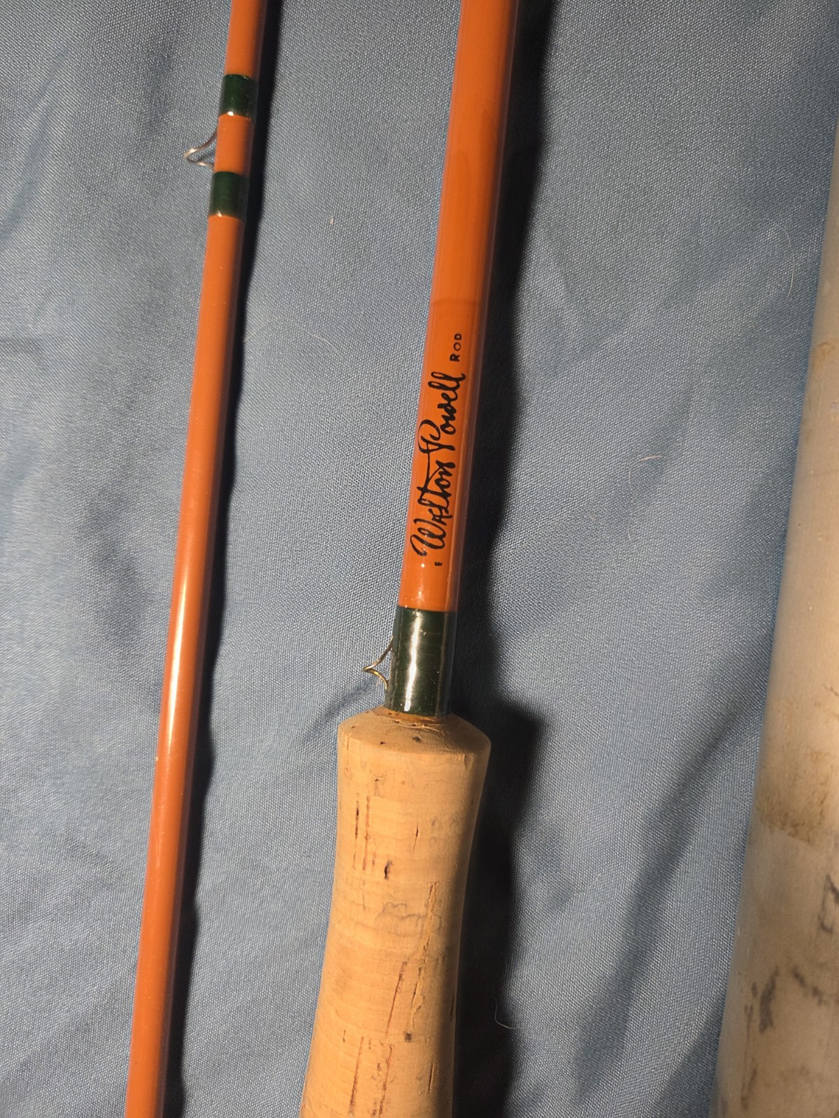 Vintage 1960s Walton Powell CUSTOM Fiberglass Fly Rod with name inscription