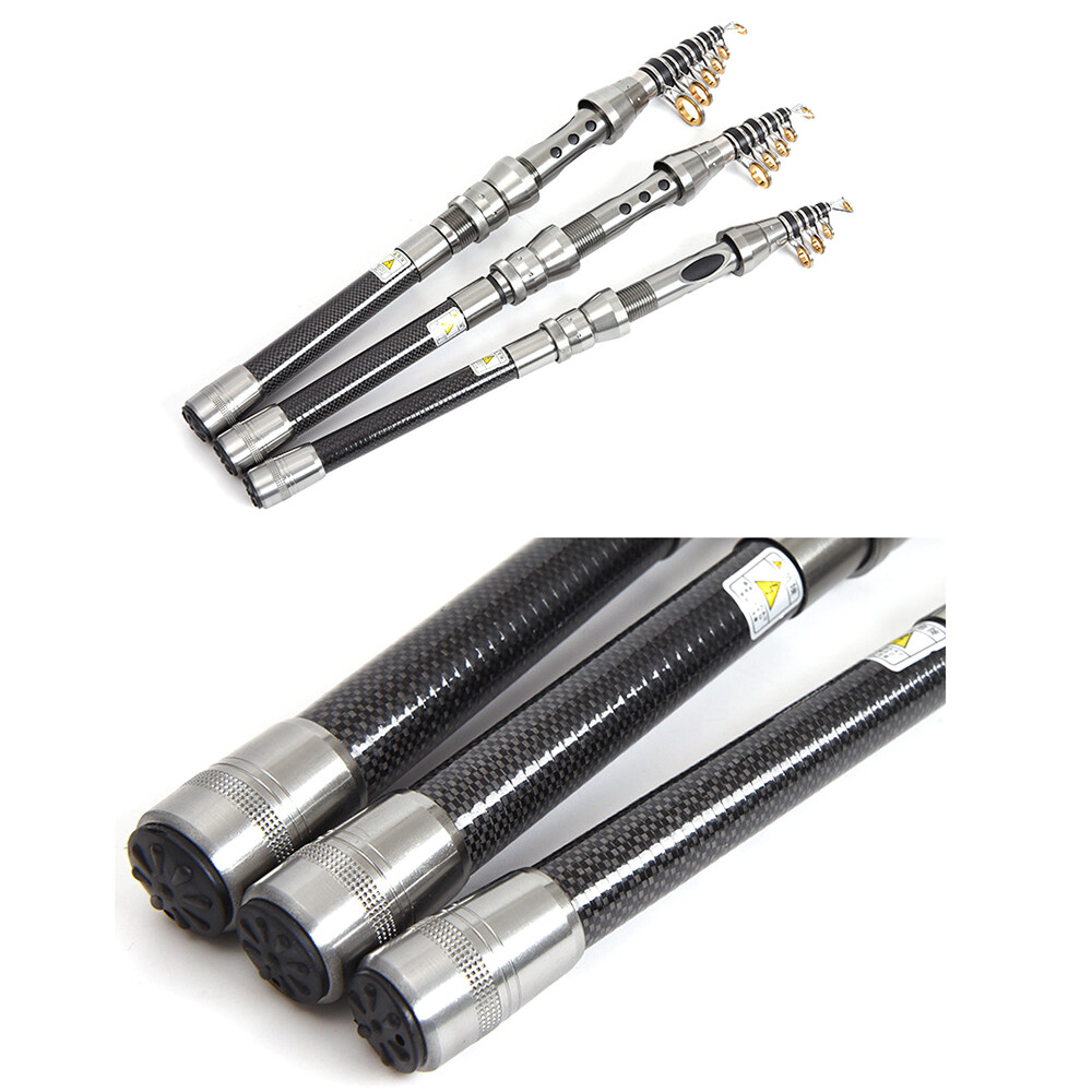 Telescopic Fishing Rod Spinning Reel Combo Sea Saltwater Fishing Lures Baits Bag