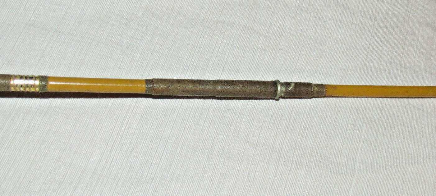 The ANGLER Rod Casting Fiberglass 6ft Pole 2Pc Cork Handle /USA Made/ Vintage GC