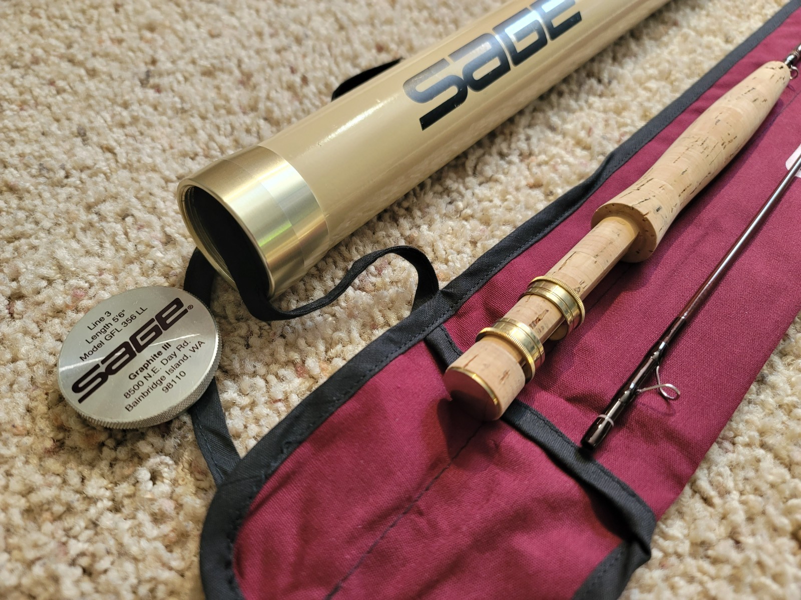 Sage Graphite III 356 LL 5’6″ 3wt 2pc Very Good to Excellent Condition
