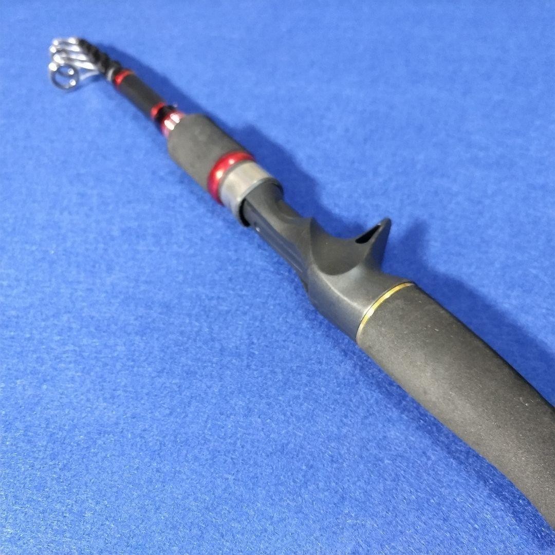 7ft Telescopic Baitcasting Rod, Sea Bass & Rockfish, Portable, 6-Piece