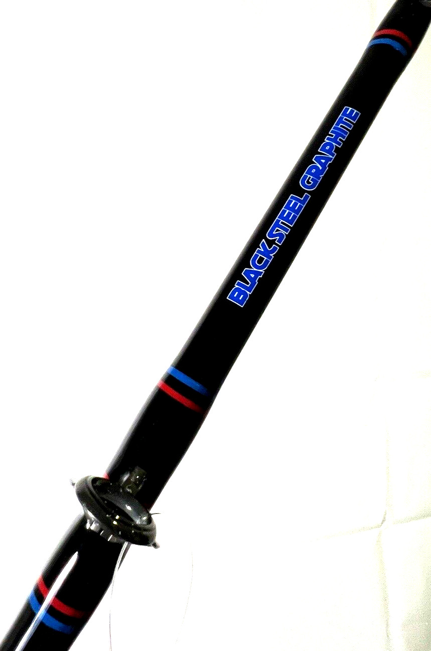Seeker G 6465XH 6 1/2” Black Steel Graphite 40-80Lb Jig And Bait Fishing Rod USA