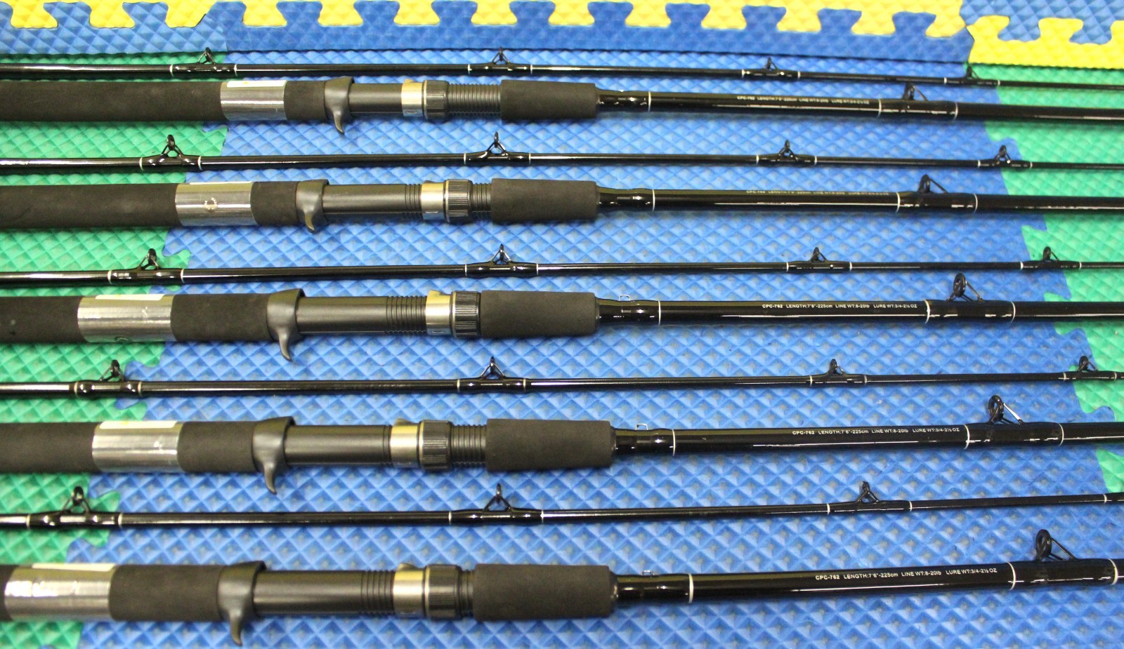 Okuma Black Classic Pro Conventional Trolling Rod Med 7′ 6″ 2Pc CPC-762 5-Pack