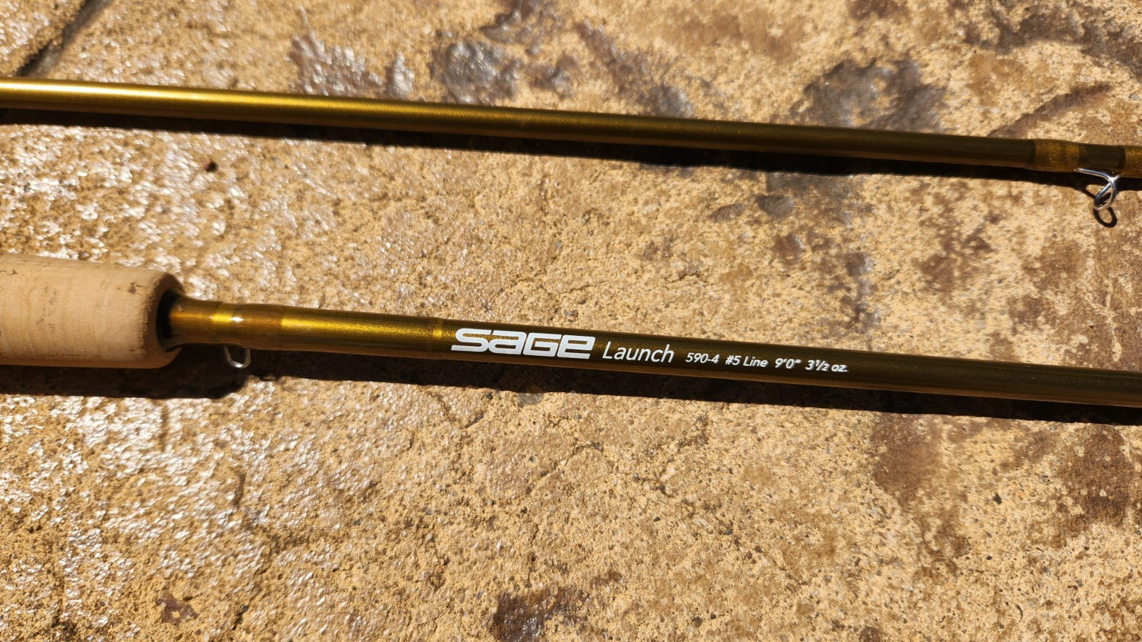 Sage Launch 590-4 5wt 3 1/2 oz Fly Fishing Rod/Reel/Line Kit w/case 4 piece pole