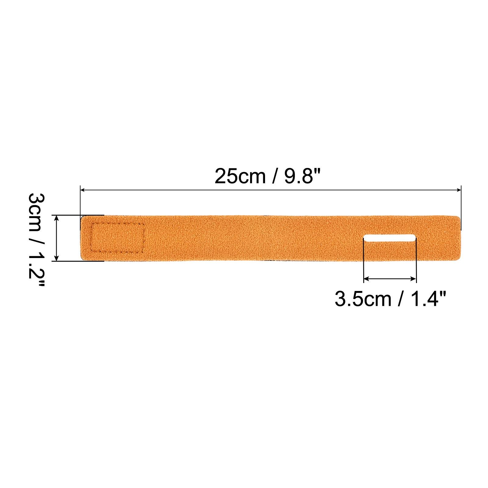 6pcs Fishing Rod Strap, 25cm Stretchy Belts Holders Pole Sleeve Cover, Orange