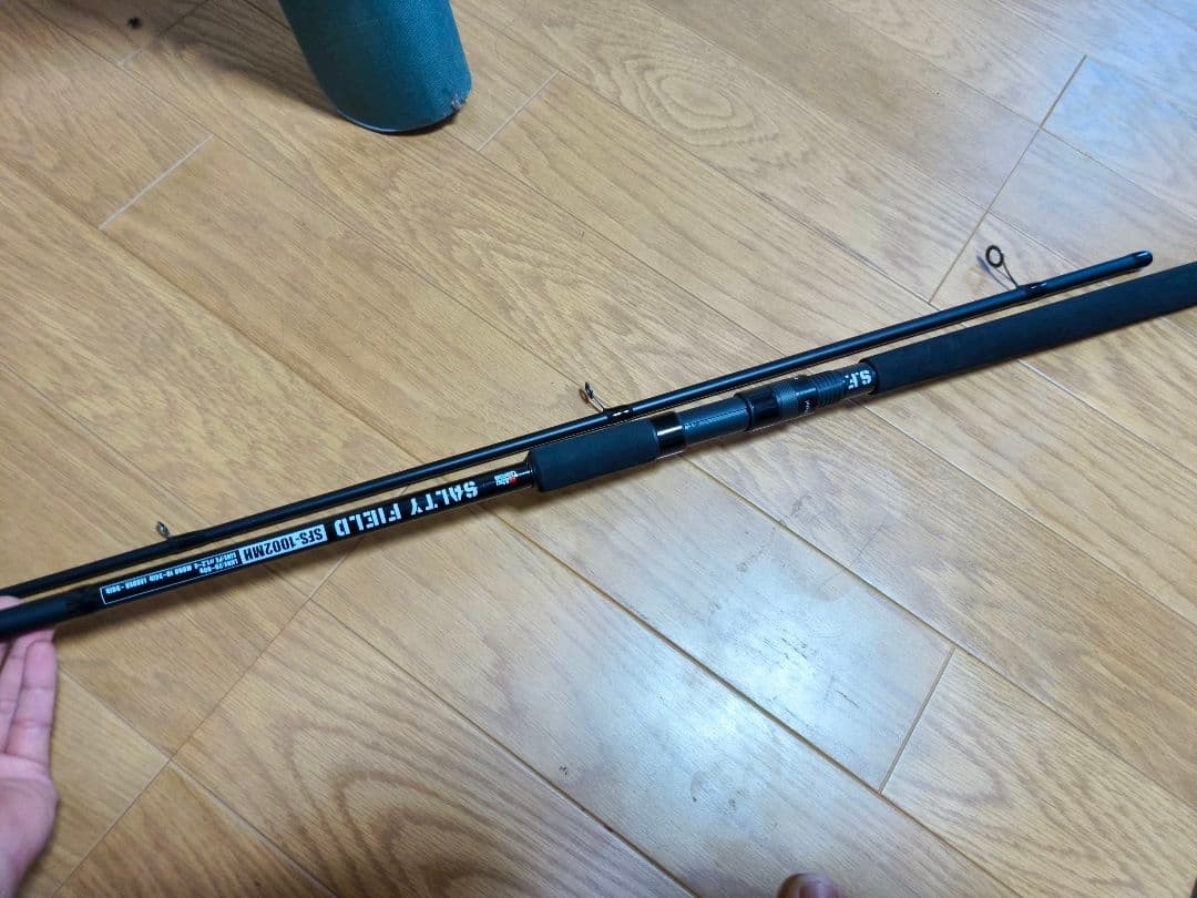 Black 2-Piece Bass Fishing Rod Lightweight & Versatile
