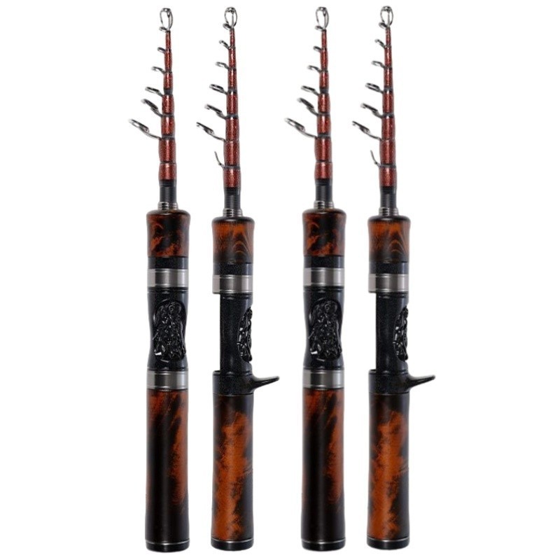 Spinning Rod 5ft 6ft Telescopic Rod Carbon Fast Travel Trout Rod Casting
