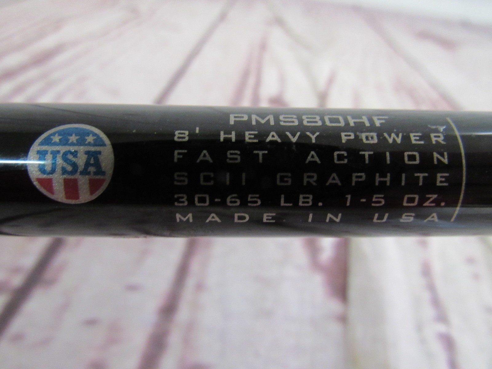 St. Croix Rod Premier PMS80HF 8′ Fast Heavy SCH Graphite 30-65LB. 1-5oz.