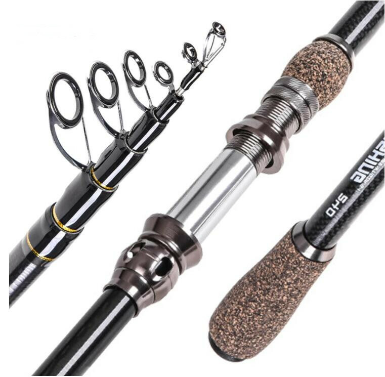 Portable Telescopic Rod Spinning Carbon Fishing Rods Casting Fishing Poles Trout