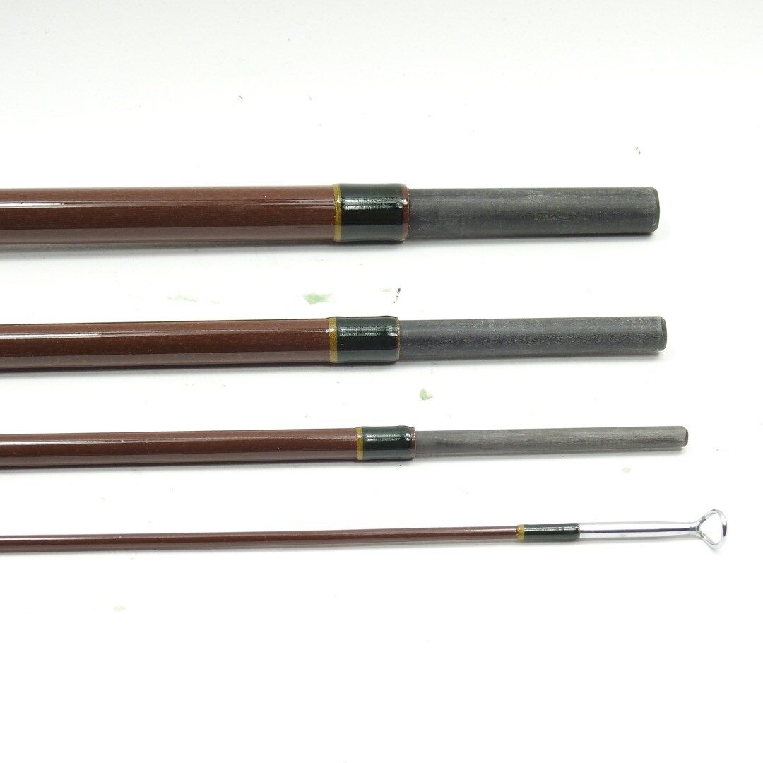 L.L. Bean “Double L” Fiberglass Fly Rod. 8′ 6″ 7wt. W/ Tube and Sock.
