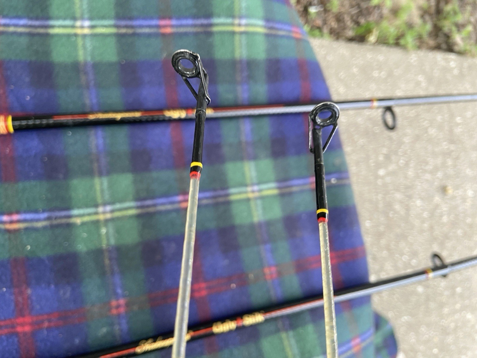 PAIR OF SHAKESPEARE UGLY STIK SPL 1100 6’6″ MED. ACTION 2 PIECE SPINNING RODS