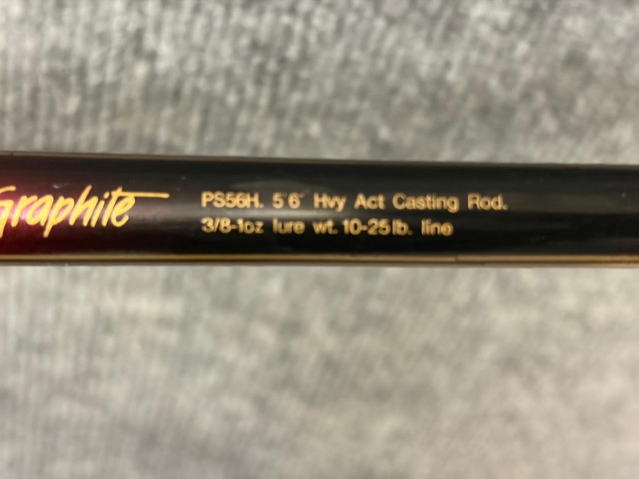 Bass Pro Shop Power Stick Hump Grip IM-6 Graphite PS56H 5’6” Hvy Act Casting Rod