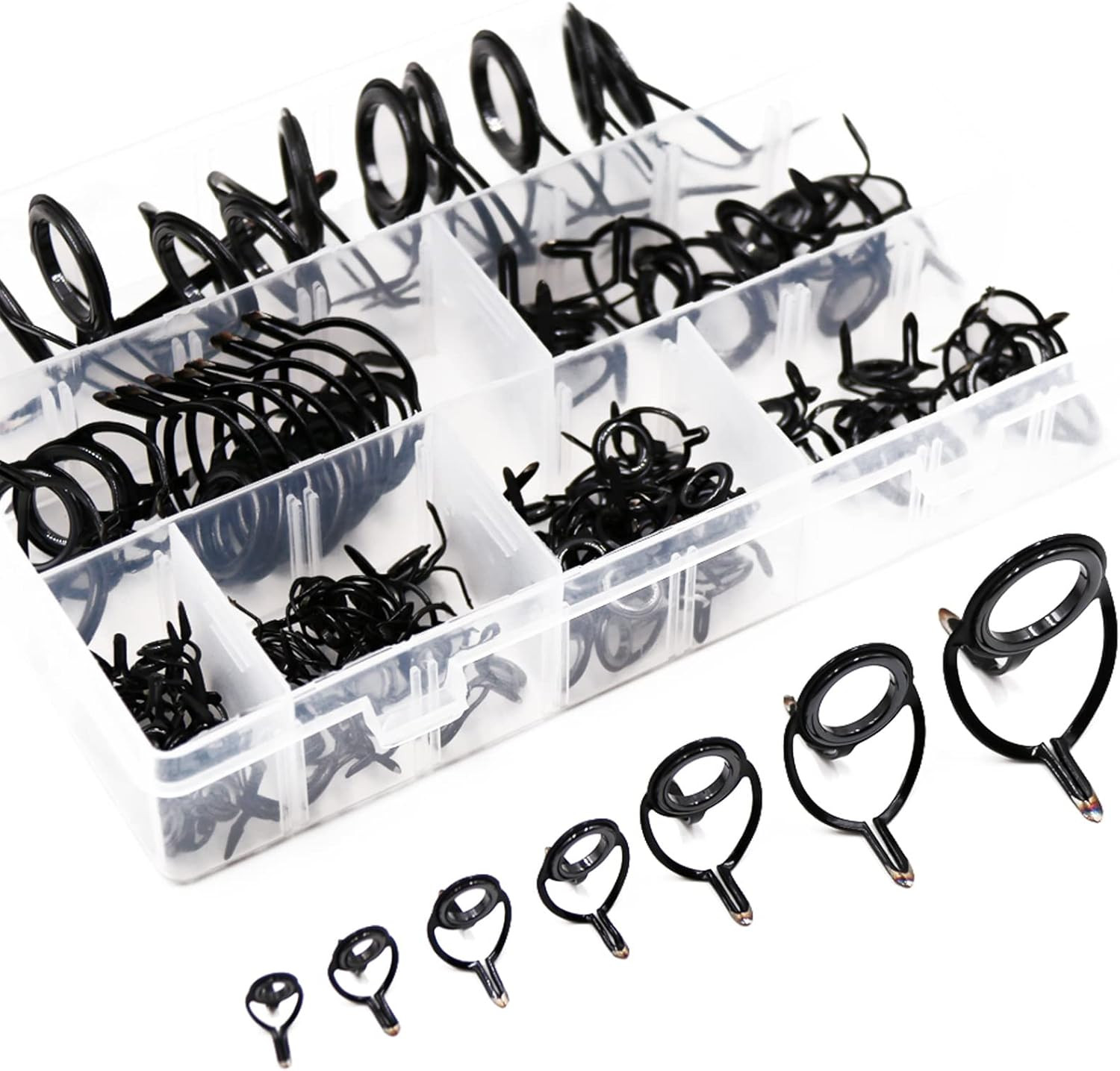 Fishing Rod Guides 50/100/120 Pcs Fishing Rod Repair Kit Spinning Rod Guides Sta