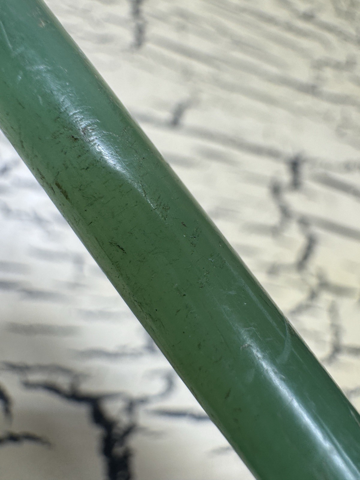 VTG Unbranded Green Glass Spinning Casting Fishing Rod Retro 60s 5ft Rare