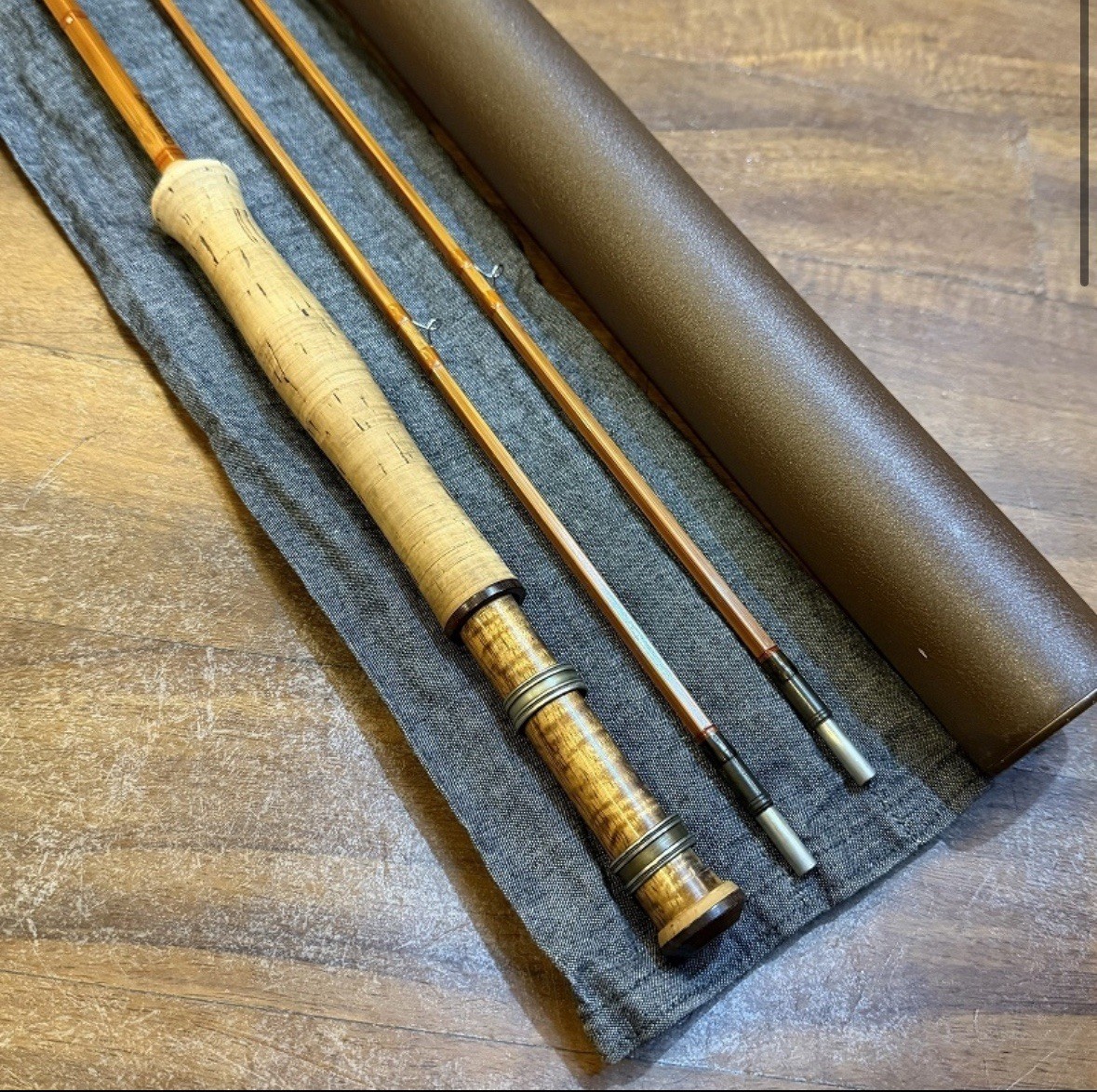 Mario Wojnicki 222V3 7’3″ #3 5conor Fly Rod Bamboo Rod Free shipping