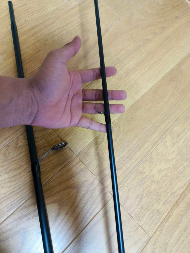 Black 2-Piece Bass Fishing Rod Lightweight & Versatile