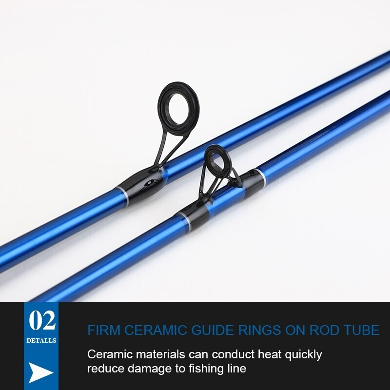Taigek “Cold Blood” Spin Casting “Rod Only” 6′ 2pc. Blue Camo Carbon Fiber