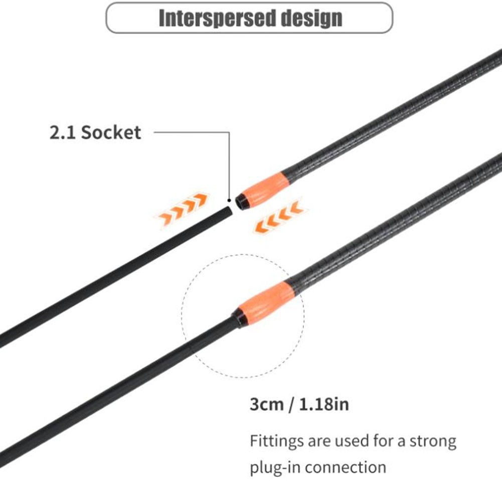 3260cm Ice Fishing Rod with Cork Handle and 3 Tips for Spin Travel Poles
