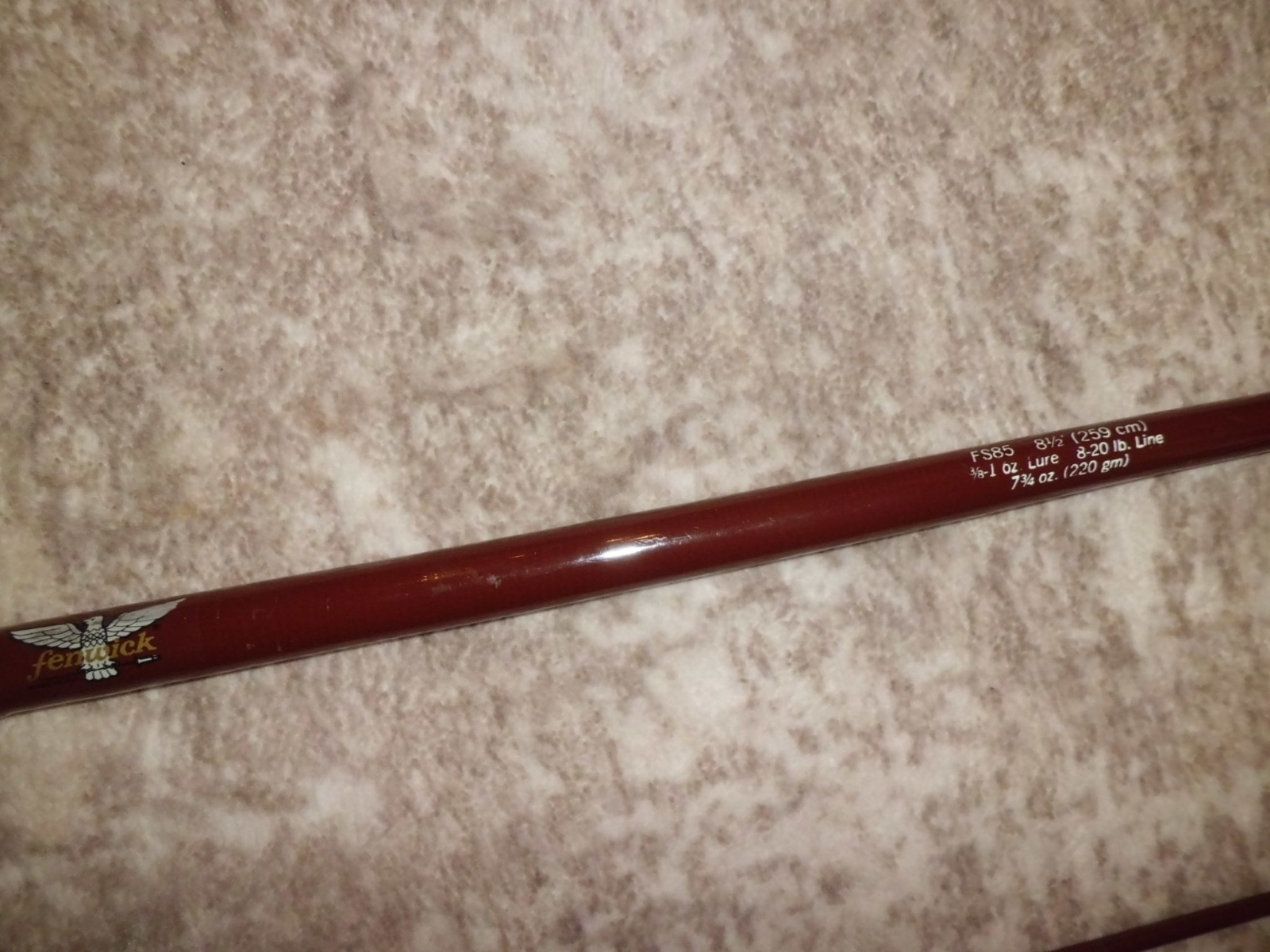 Vintage FENWICK FS85 Spinning 8’6″ Rod made in USA- 8-20 lb test