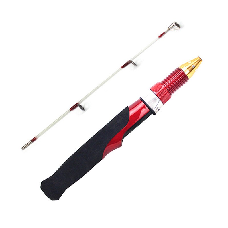1Pcs Solid fishing rod 50cm 2-section shrimp rod fishing rod ice fishing rod