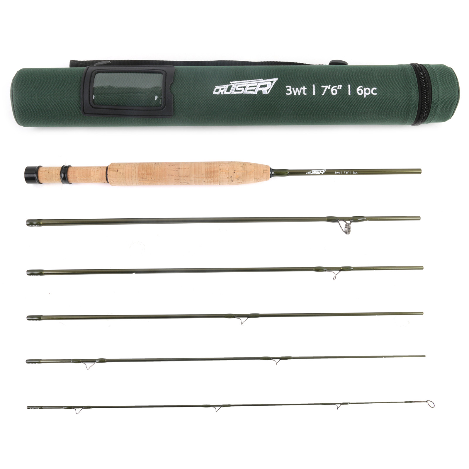 Maxcatch Travel Fly Fishing Rod 2/3/4wt 7’6” 6Pcs,IM10 Carbon Blank,Fast action
