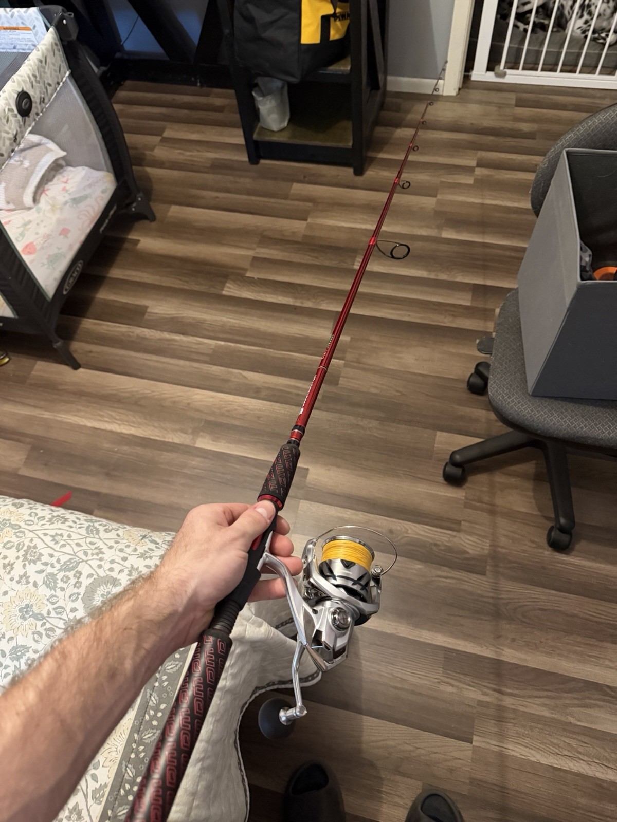Shimano Stradic 5k On A Dark Matter Psychedelic Spinning Rod