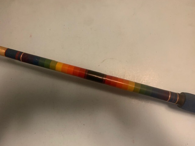 CUSTOM BUILT GRAPHITE COMPOSITE 7 FOOT 3 INCH 50 TO 100 POUND CLASS FISHING ROD