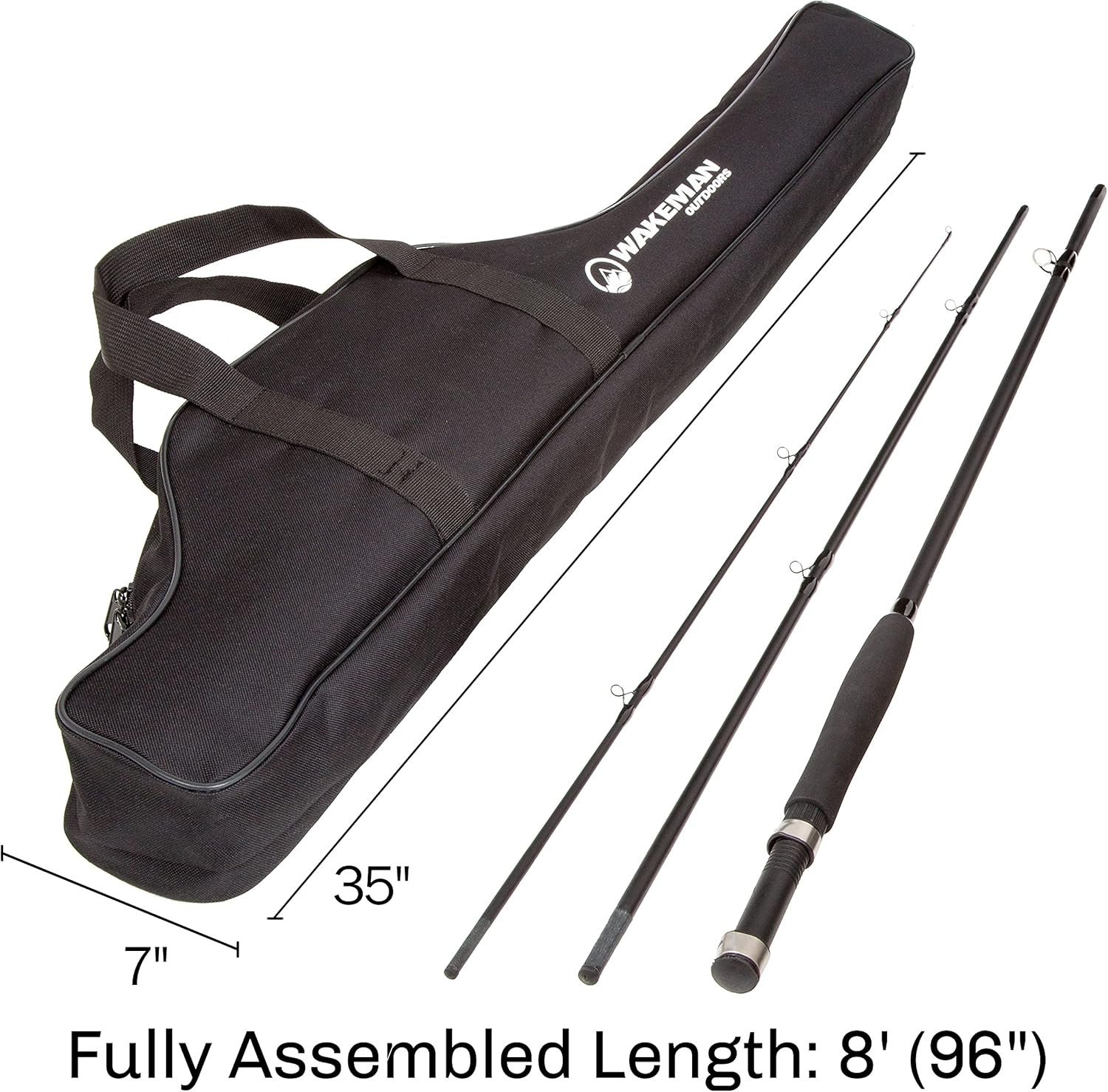 Outdoors Fly Fishing Rod & Reel Combo Starter Kit with Case