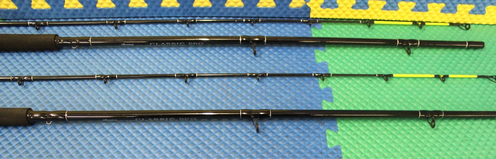 Okuma Classic Pro 8′ 6″ Conventional Rod Chartreuse Tip 2Pc CPDR-86M-CT 2-Pack!