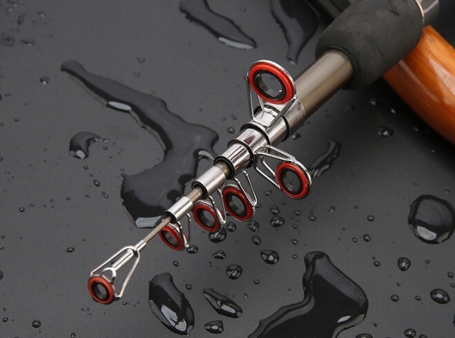 Mini Fishing Spinning Casting Rod 1.3-1.8m Telescopic Carbon Fiber Pole Sea Bass