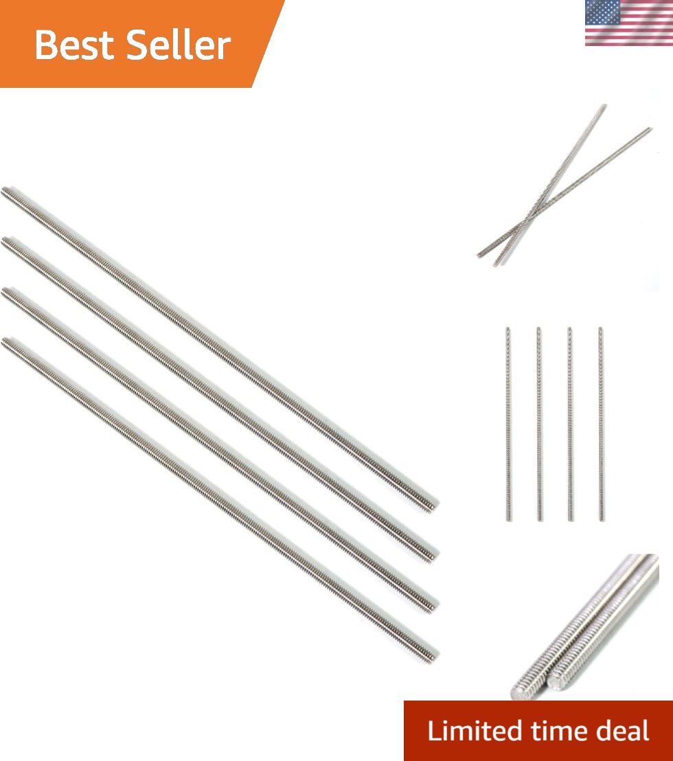304 Stainless Steel Threaded Rod, 1/4″ -20, 12″ Length – Perfect for Anchoring