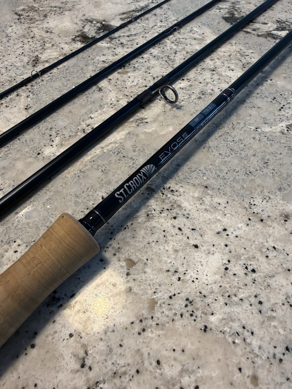 St Croix Evos Salt EVS1190-4 9’ 11Wt Fly Rod W/ Aluminum Rod Tube