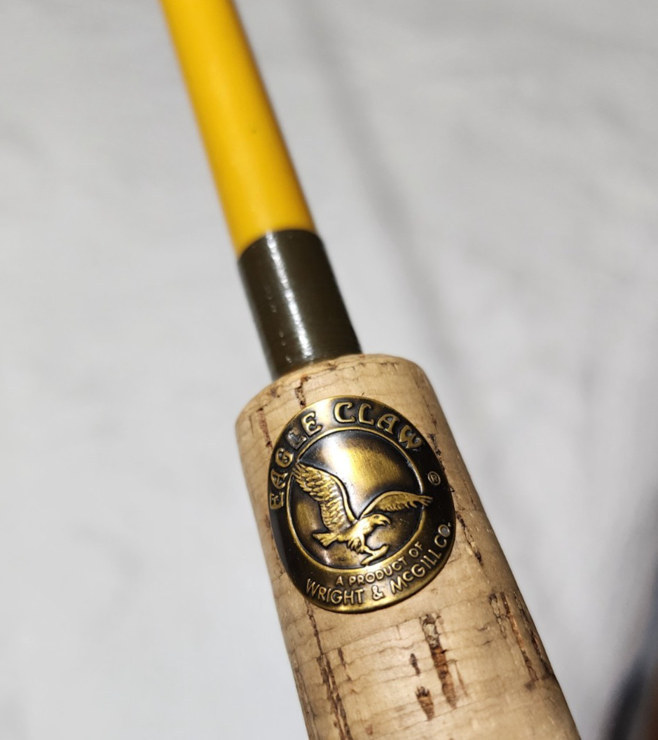 Vtg 1950’s Wright & McGill 60″ SPIN CASTING FISHING ROD No. 1855 Cork Handle