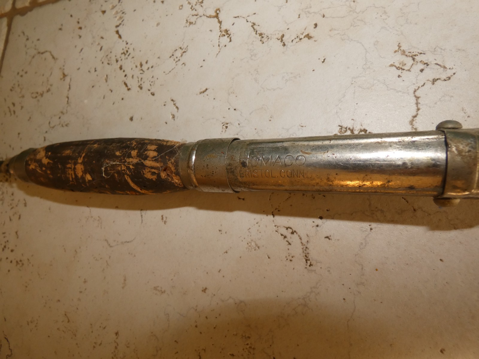 Vintage Homaco Bristol Metal 4 Section Telescopic Fly Fishing Rod 8 1/2 Ft