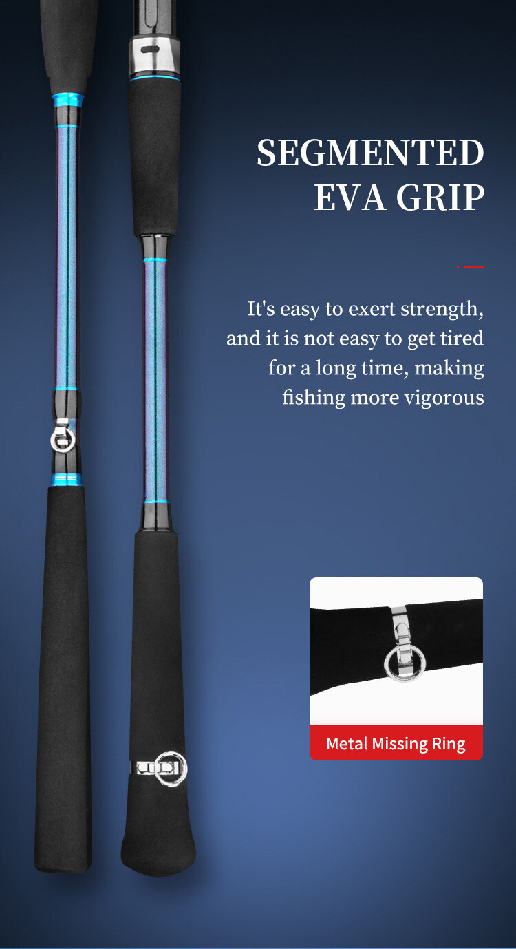Boat Fishing Rods 1.65m/1.8m Carbon Fiber Spinning Casting Rod 2 Section Shore