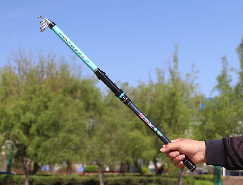 Telescopic Fishing Rod Trout Travel Rock Rod High Carbon Fiber 2.1M 2.4M 2.7M 3M
