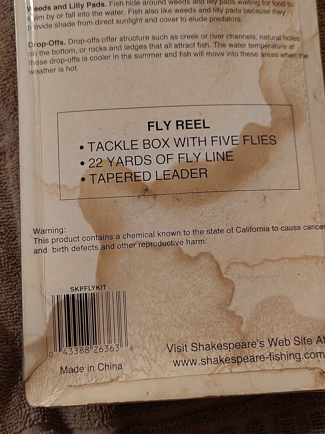 New Vintage Sealed Shakespeare Complete Fly Rod Fishing Kit 8Ft & Accessories