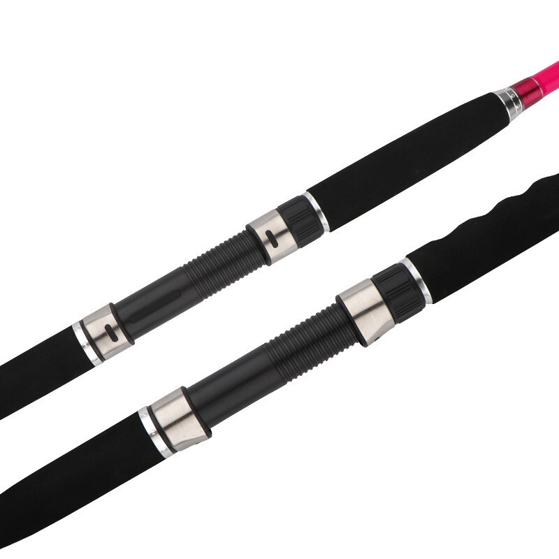 Fishing Rod 1.7M Carbon Fiber Spinning Boat Rod Travel Fast Pole Lure WT 80-120g