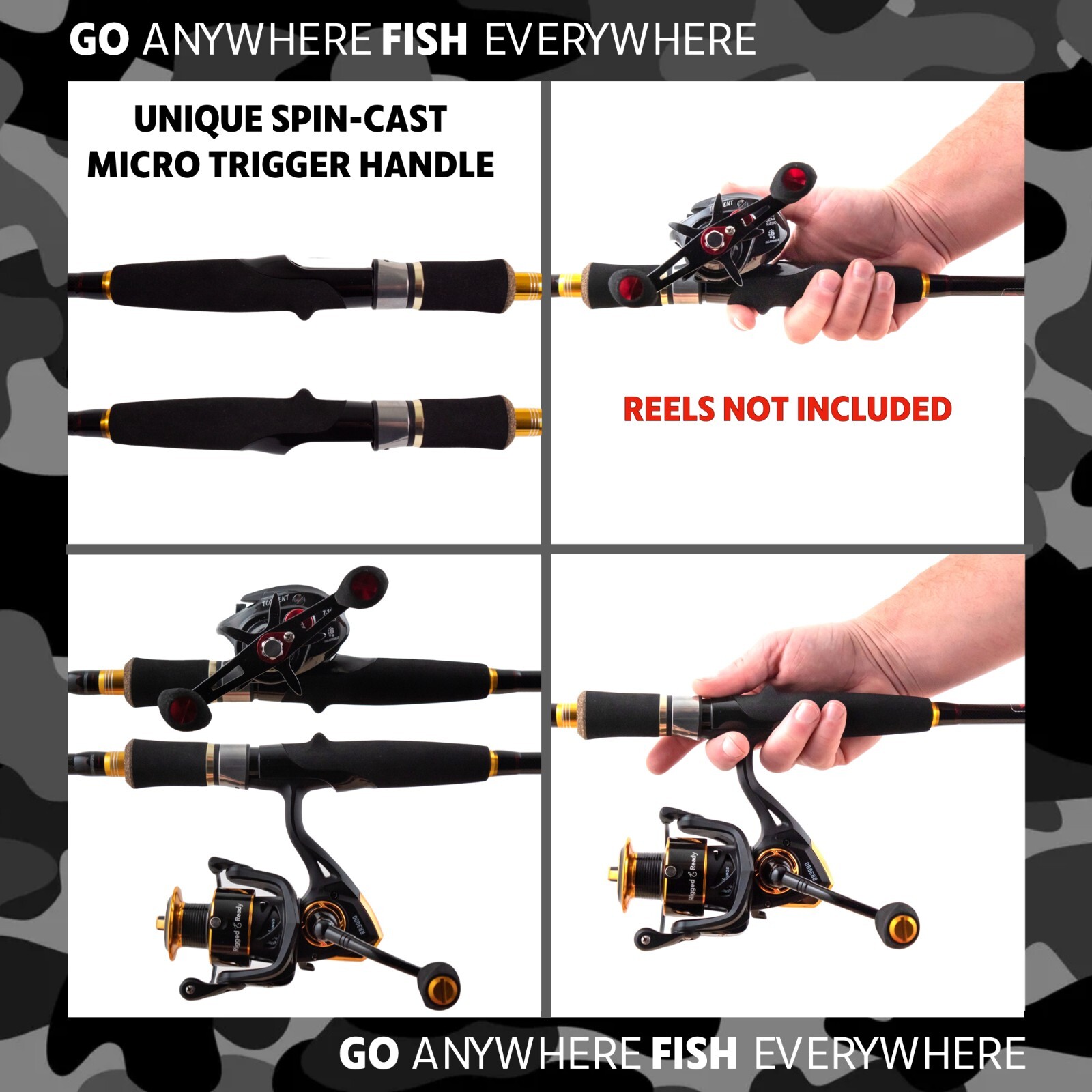 Predator Max Spin Baitcast Rod +Micro Trigger+Rod Extension Travel fishing Rod