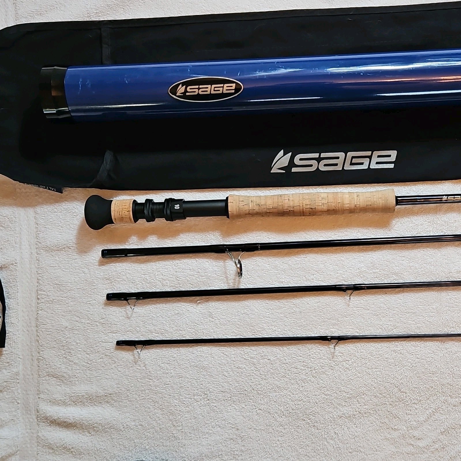 Sage Salt HD 1090-4 Fly Rod 9ft 10wt 4pc Graphite Fast Action. Tube & Sock