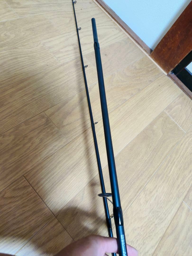 Black 2-Piece Bass Fishing Rod Lightweight & Versatile