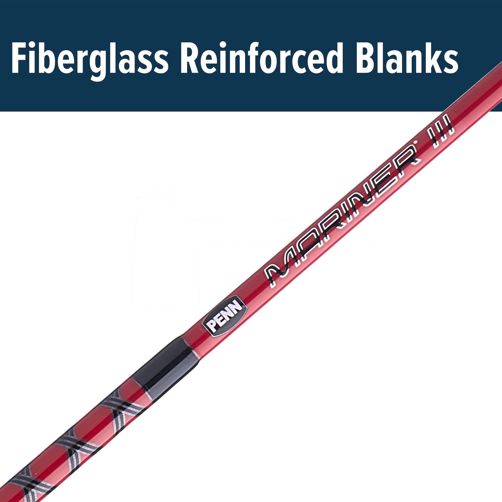 Penn Mariner Iii Boat Spinning Fishing Rod Black/Red 66 – Medium – 1Pc – 12-20Lb