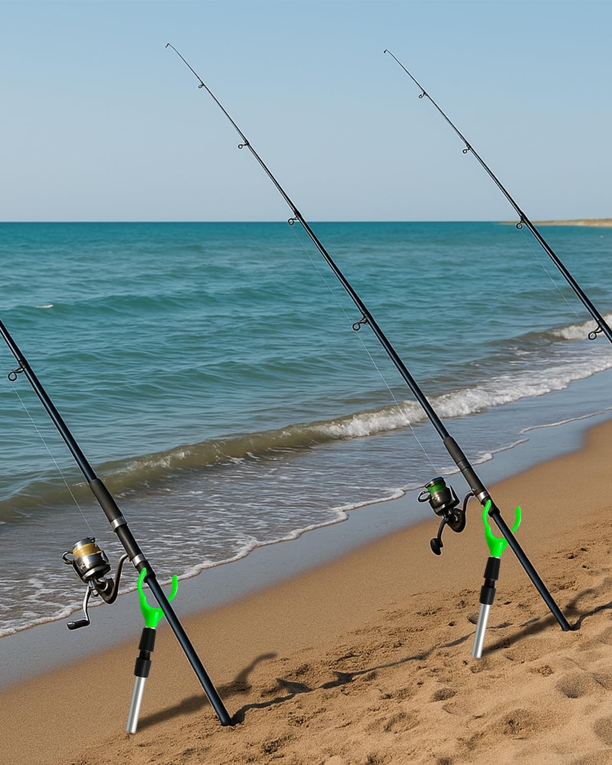 Fishing Rod Holder, Adjustable Telescopic Pole Telescopic, Black