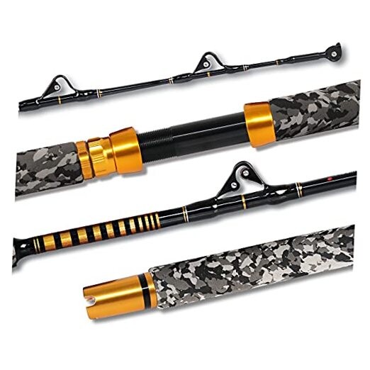 1-Piece Saltwater Offshore Trolling Rod 6-Feet Big Game Rod Conventional Boat
