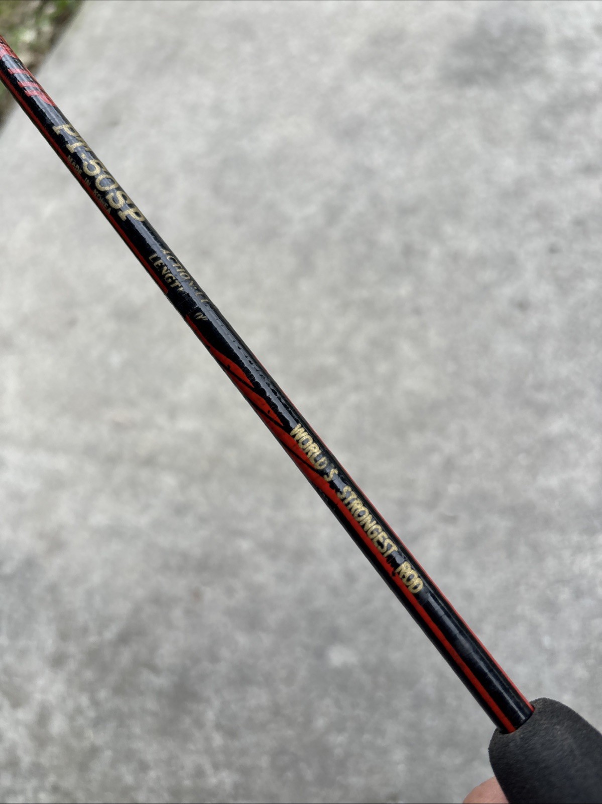 SILSTAR Power Tip PT-50SP ULTRA LIGHT 1-Piece 5’ Fishing Rod Pole WORKS EUC