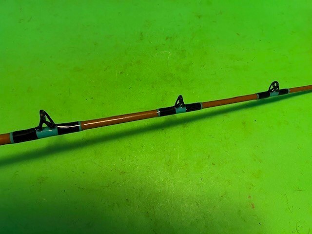 CUSTOM BUILT CALSTAR 6 FOOT 7 INCH 50 TO 100 POUND CLASS RAIL ROD FISHING ROD