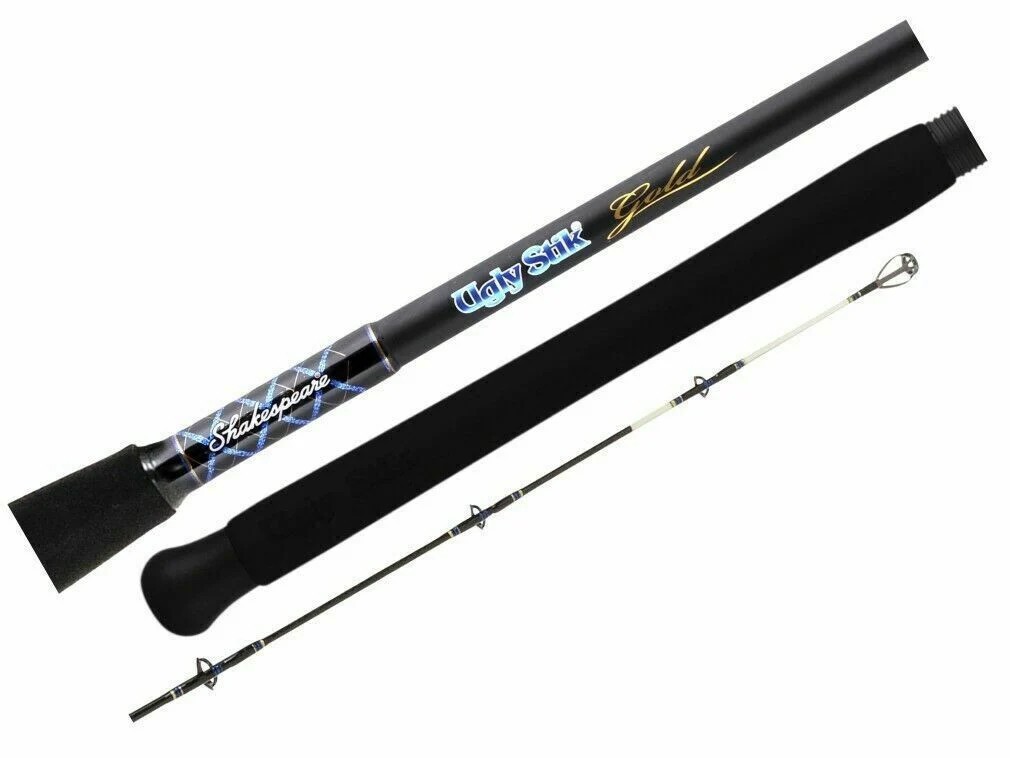 Shakespeare Ugly Stik Gold Travel SPIN Rod 7′ 4 Piece 5-10 kg 1493698 + Case