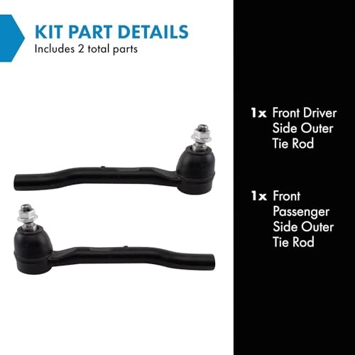 Outer Driver and Passenger Side Tie Rod Set 2 Piece Compatible with PSA29433